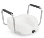 Invacare Raised Toilet Seat w/ Arms Clamp-On :: The Invacare Raised Toilet Seat with Arms offers a seat with arm