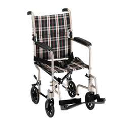 Nova Medical Products :: 19" Transport Chair Plaid Upholstery in Tan