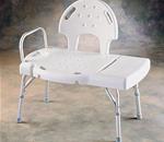 I-Class™ Blow-Molded Shower Chair :: One-piece, blow molded seat; durable, rust-proof aluminum frame.