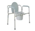 Bariatric Folding Commode :: 
    Easily opens and folds 
    Folds flat f