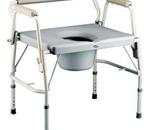 Invacare Bariatric Drop-Arm Commode :: The Invacare Bariatric Drop Arm Commode is built with durable st