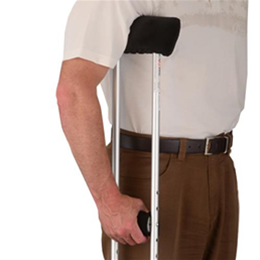 Nova Medical Products :: Crutch Cover Set in Black Microfiber