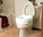 Invacare Raised Toilet Seat :: Elevates toilet seat 5&quot; above existing toilet seat height. The s