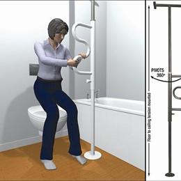 Image of Security Pole & Curve Grab Bar 3