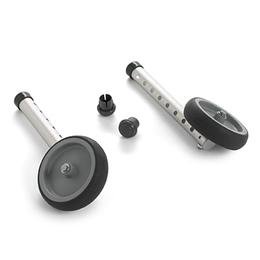Invacare :: 5" Single Fixed-Wheel Attachments with Glide Tips